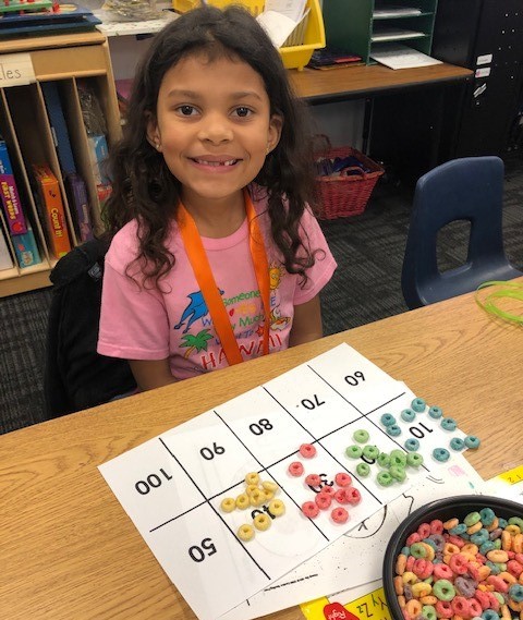 student practices math